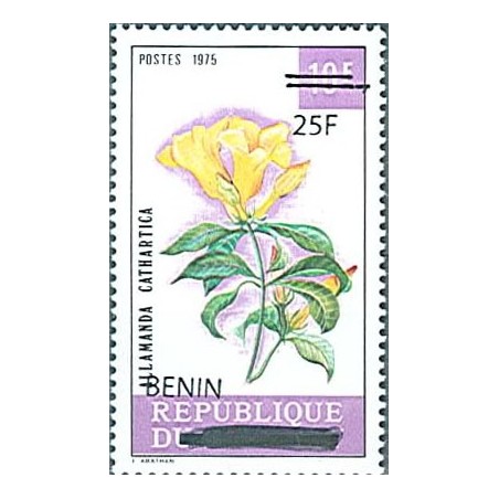 2009 - Mi 1477 - local overprint 25 f - Flower "allamanda cathartica" - MNH