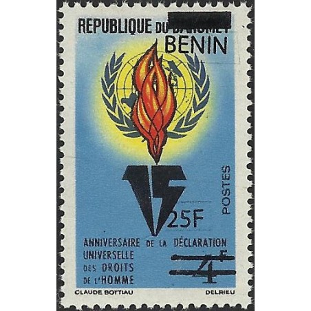 2009 - Mi 1472 - local overprint 25 f - Universal declaration of human rights - MNH