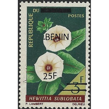 2009 - Mi 1471 - local overprint 25 f - Flower "hewittia sublobata" - MNH