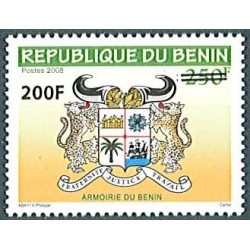 2008 - Mi 1462 - local overprint 200 f - Benin arms issue - 250 f - MNH
