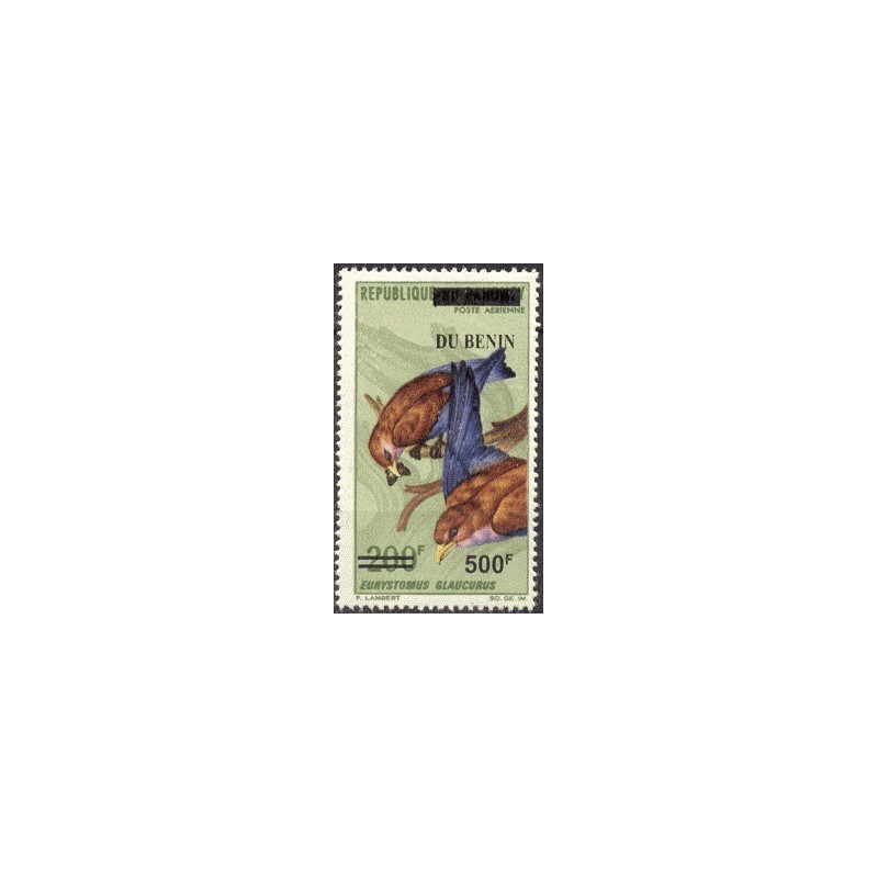 2008 - Mi 1449 - local overprint 500 f - Bird "eurystomus glaucurus" - MNH