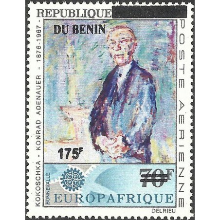 2008 - Mi 1428 - local overprint 175 f - Europafrique, Adenauer by Kokoschka - MNH