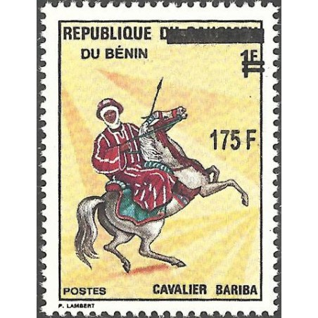 2008 - Mi 1418 - local overprint 175 f - Bariba warrior - MNH