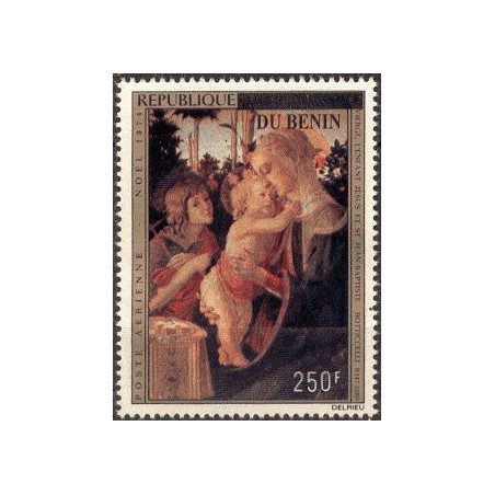 2008 - Mi 1441 - surcharge locale - La Vierge et L'Enfant, Noël 1974, par Botticcelli **