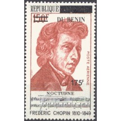 2008 - Mi 1437 - surcharge locale 175 f - Musique : Frédéric Chopin ** 