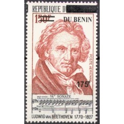 2008 - Mi 1436 - surcharge locale 175 f - Musique : Ludwig van Beethoven **
