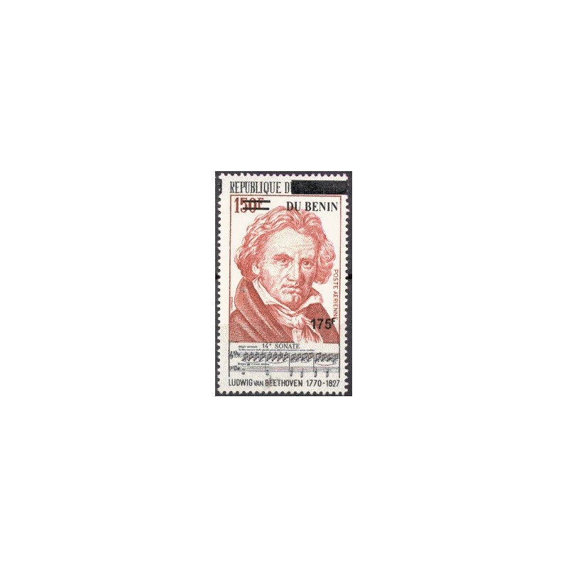 2008 - Mi 1436 - local overprint 175 f - Music: Ludwig van Beethoven - MNH