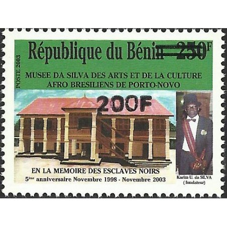 2007 - Mi 1407 - local overprint 200 f - Da Silva museum of Afro-Brazilian art - Slavery - MNH