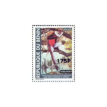 2007 - Mi 1406 - local overprint 175 f - Monkey "cercopithecus" 600 f - MNH