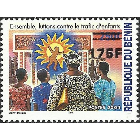 2007 - Mi 1403 - local overprint 175 f - Fight against child trafficking  250 f - MNH