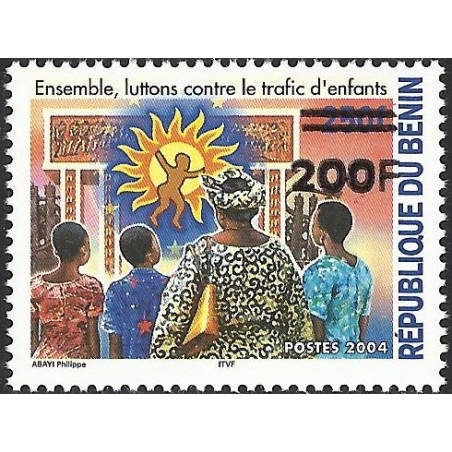 2007 - Mi 1409 - local overprint 200 f - Fight against child trafficking  250 f - MNH