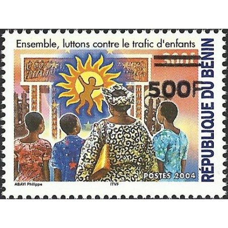 2007 - Mi 1413 - local overprint 500 f - Fight against child trafficking  300 f - MNH