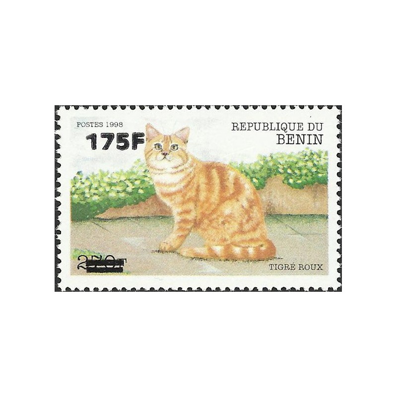 2005 - Mi 1387 - local overprint 175 f - Red striped cat - CV 60 € MNH