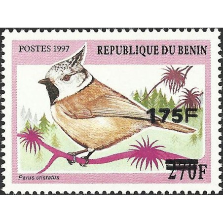 2005 - Mi 1378 - local overprint 175 f - Bird "parus cristatus" MNH