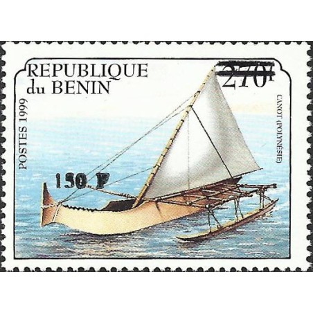 2000 - Mi 1307 - local overprint 150 f - Polynesian canot - CV 100 € MNH