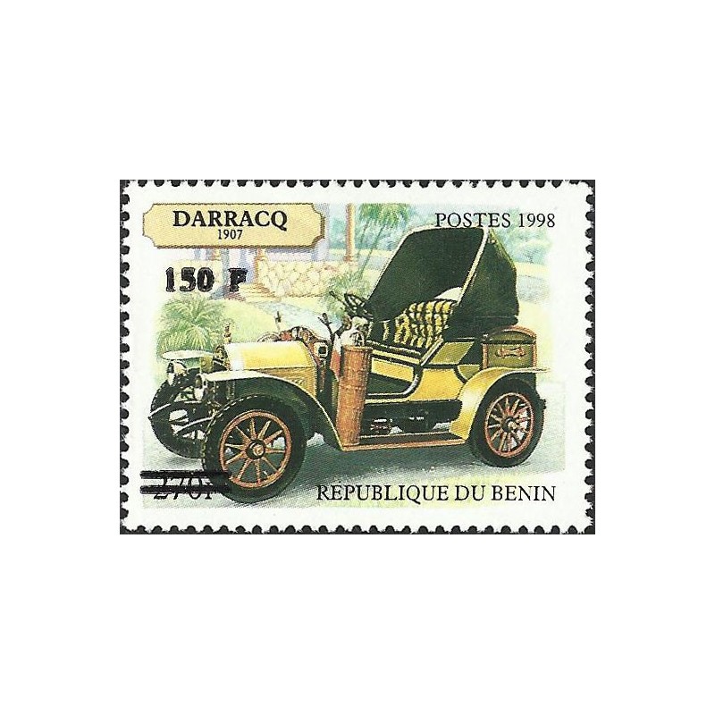 2000 - Mi 1305 - surcharge locale 150 f - Automobiles "Darracq 1907" - cote 100 € **