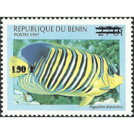 2000 - Mi 1297 - local overprint 150 f - Fish "pygoplites diacanthus" - CV 100 € MNH