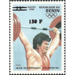 2000 - Mi 1253 - local overprint 150 f - Summer Olympics, Atlanta 1996 - weight lifting - CV 100 € MNH