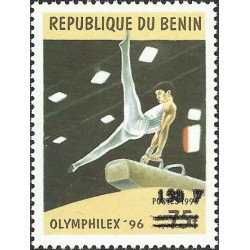 2000 - Mi 1262 - surcharge locale 150 f - Gymnastique "olymphilex'96", cheval d'arçons - cote 100 € **