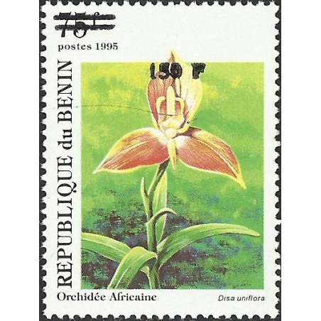 2000 - Mi 1257 - surcharge locale 150 f - Orchidée africaine "disa uniflora" - cote 100 € **