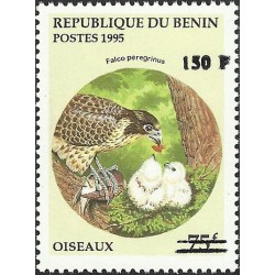 2000 - Mi 1255 - surcharge locale 150 f - Oiseau "falco peregrinus" - cote 100 € **