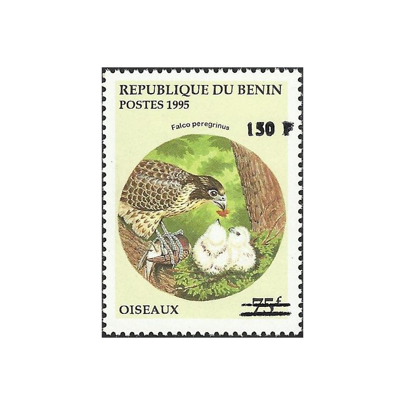 2000 - Mi 1255 - surcharge locale 150 f - Oiseau "falco peregrinus" - cote 100 € **