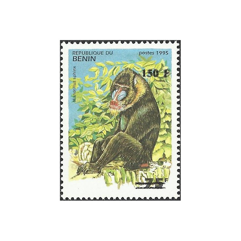 2000 - Mi 1254 - local overprint 150 f - Monkey "mandrillus sphinx" - CV 100 € MNH