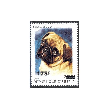 2005 - Mi 1393 - local overprint 175 f - Dog "carlin" - CV 40 € MNH