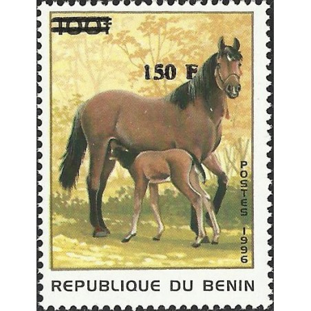 2000 - Mi 1285 - local overprint 150 f - Horses - CV 100 € MNH