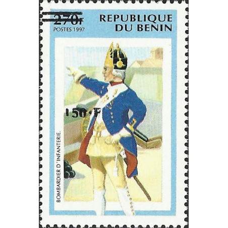 2000 - Mi 1288 - local overprint 150 f - Military uniform: bombardier - CV 100 € MNH