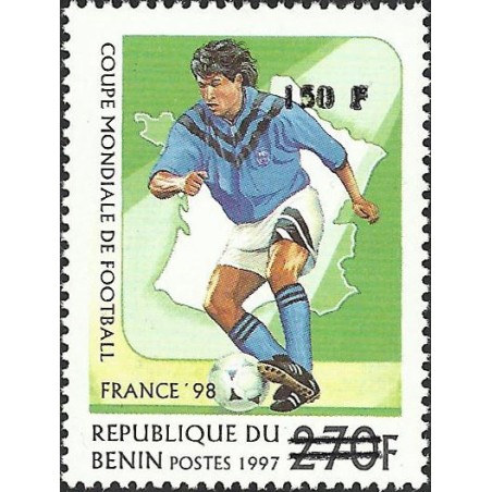 2000 - Mi 1290 - local overprint 150 f - Soccer world cup in France, 1998 - CV 100 € MNH