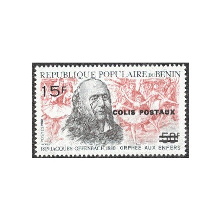 1990 - parcel Mi 15 - local overprint 15 f - Music: Offenbach, Orpheus in the underworld - MNH