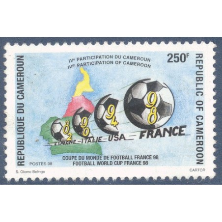 Mi 1234 - Football : coupe du monde en France, **