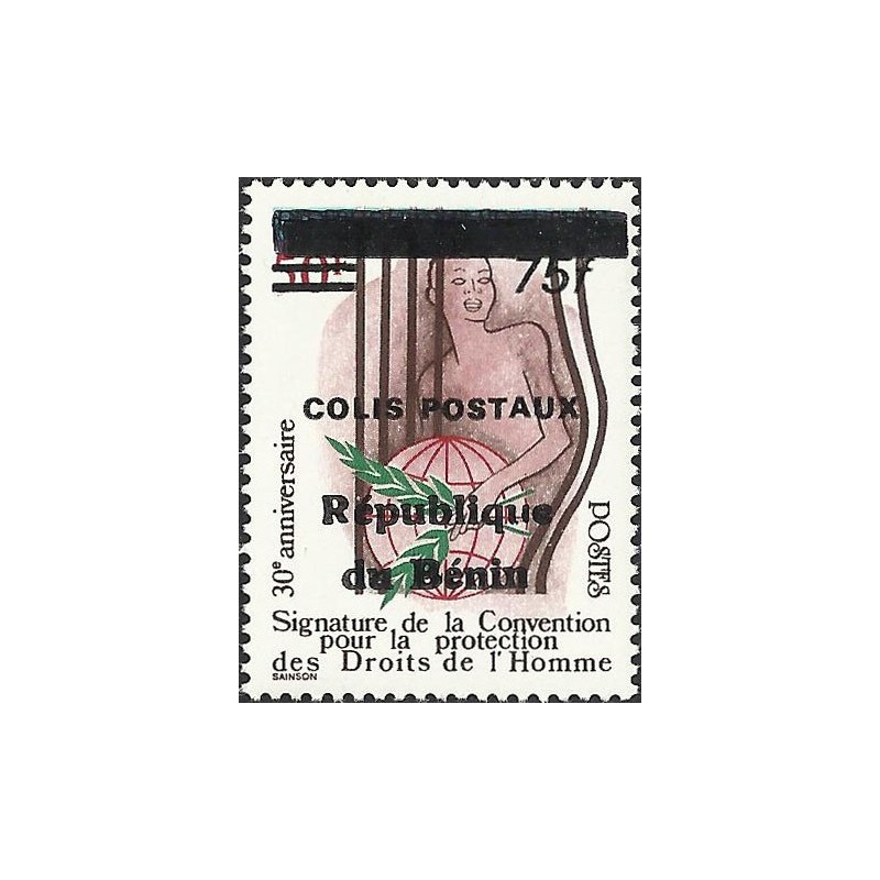 2002 - colis postaux Mi 29 - surcharge locale 75 f - Convention des Droits de l'Homme **