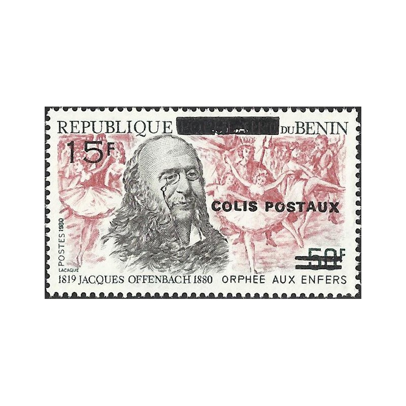 2002 - colis postaux Mi 32 - surcharge locale 15 f - Compositeur J. Offenbach "Orphée aux enfers" **