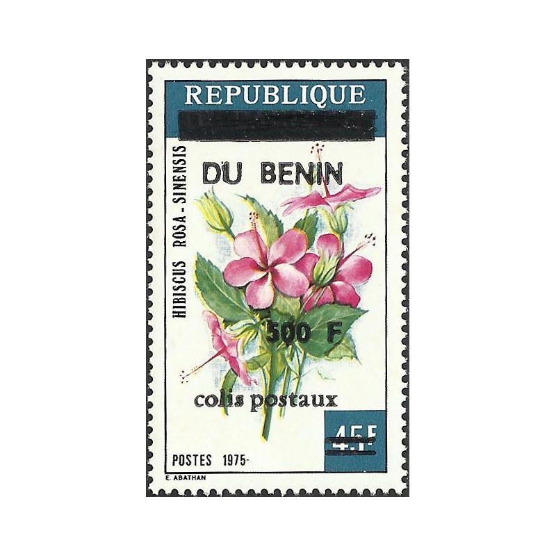 2002 - colis postaux - surcharge locale 500 f - Fleur "hibiscus rosa-sinensis" **