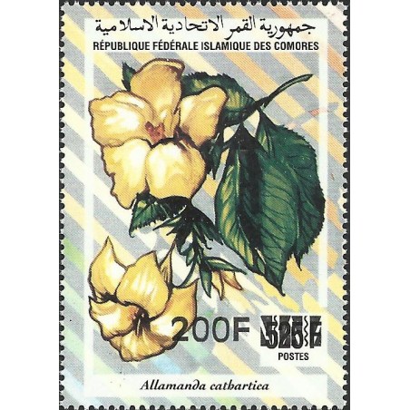 1997 - Mi 1185 - local overprint 200 F - Flower: allamanda cathartica - RR - MNH