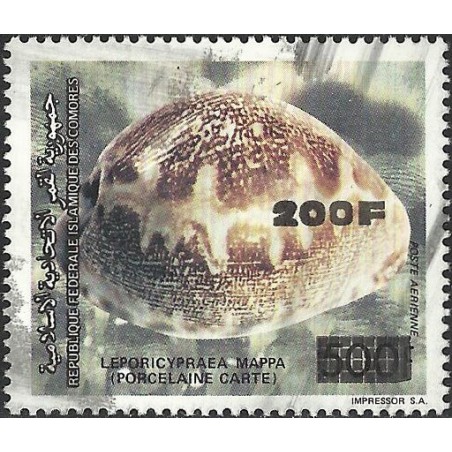 1996 - Mi 1152 - surcharge locale 200 F - Coquillage : porcelaine carte - RR