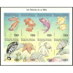 1999 - Mi 1540 to 1547 - Fishes - UNPERFORATED - MNH