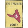 1999 - ETAT d'ANJOUAN - Map and flag of the island - fiscal stamp 100 Fc - MNH