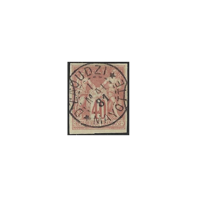 1881 - colonies générales Sage 30 c - oblitéré Dzaoudzi Mayotte - cote 105 Euro