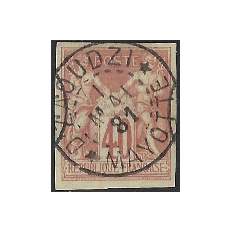 1881 - genrale issues of french colonies - Sage 40 c - cancelled D'zaoudzi Mayotte - CV 105 Euro