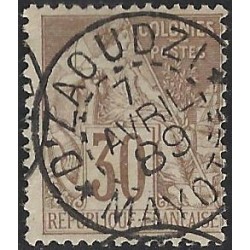 1881 - Colonies générales : type Alphée Dubois 30 c - oblitéré Dzaoudzi Mayotte - cote 245 Euro