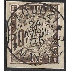 1893 - Colonies générales : timbre-taxe 10 c brun - oblitéré Dzaoudzi Mayotte