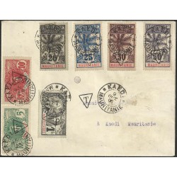 1906 - Mauritanie série gouverneur Bellay avec T taxe sur 2 enveloppes - cote Maury 3565 Euro