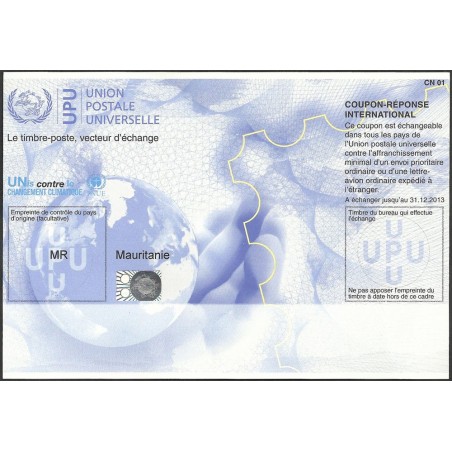 z - CN01 - International Reply-Coupon - MR Mauritania - validity 31.12.2013