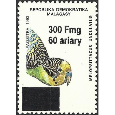 1998 - Mi 2103 - surcharge locale 300 Fmg - Perroquet : melopsittacus **