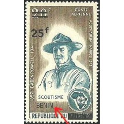 2009 - Mi 1519 III - surcharge locale 25 f - Scoutisme - Lord Baden Powell - type III ** - cote 300 €