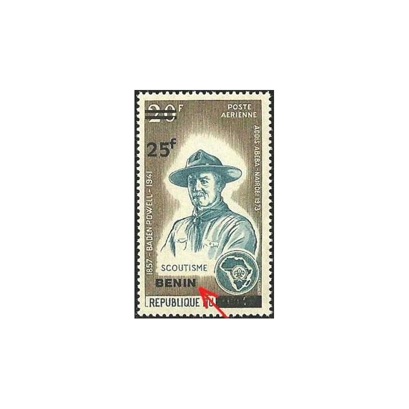 2009 - Mi 1519 I - surcharge locale 25 f - Scoutisme - Lord Baden Powell - type I ** - cote 130 €