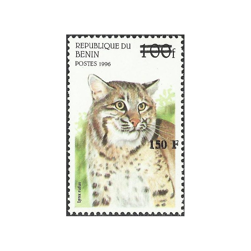 2000 - Mi 1282 - local overprint 150 f - Wild cats: lynx rufus - CV 100 € MNH